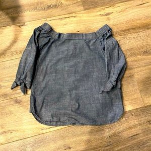Off shoulder Denim blouse